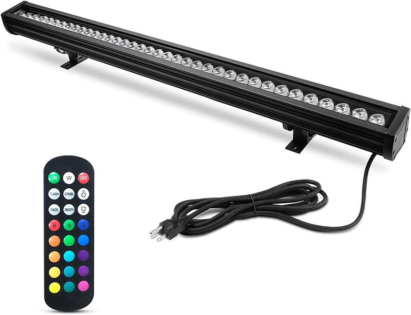 Photo 1 of ATCD RGBW LED Wall Washer Light 144W, Waterproof Color Changing LED Light Bar, 120V/220V/277VAC, 40" Long, Perfect for Patio, Weddings, Advertising Boards, Outdoor Indoor Building Commercial Lighting
