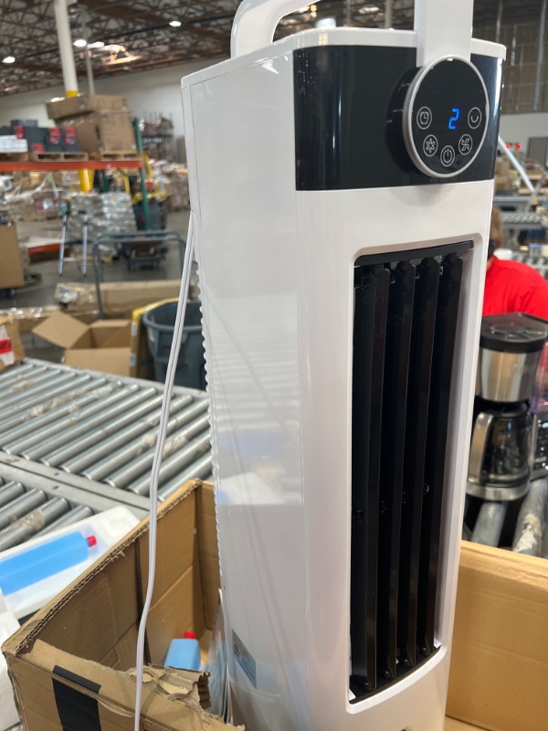 Photo 2 of Evaporative Air Cooler, Portable Air Conditioner Fan, 35'' Evaporative Cooler with 3 Speeds & 52°Oscillation, 12-H Timer Remote Control Swamp Cooler w/Cooling Function for Home & Office
