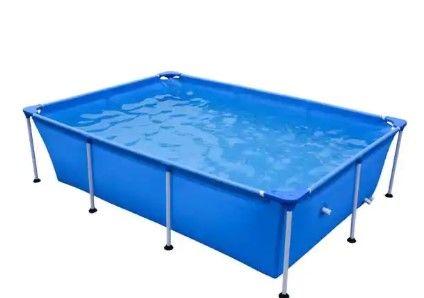 Photo 1 of 8.5 ft. x 6 ft. Rectangle 26 in. Metal Frame Pool
