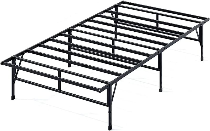 Photo 1 of ***INCOMPLETE*** ZINUS SmartBase Compack Mattress Foundation / 14 Inch Metal Bed Frame / No Box Spring Needed / Sturdy Steel Slat Support, Twin
