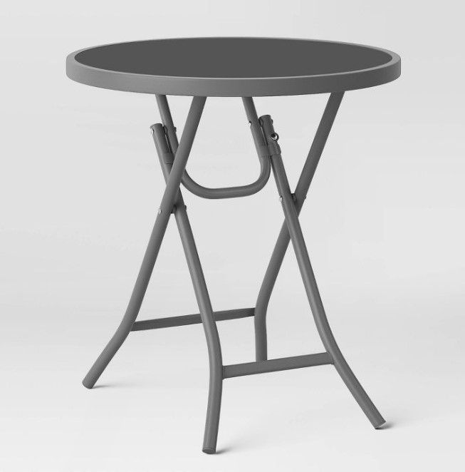 Photo 1 of 18" Folding Round Patio Accent Table - Room Essentials™

