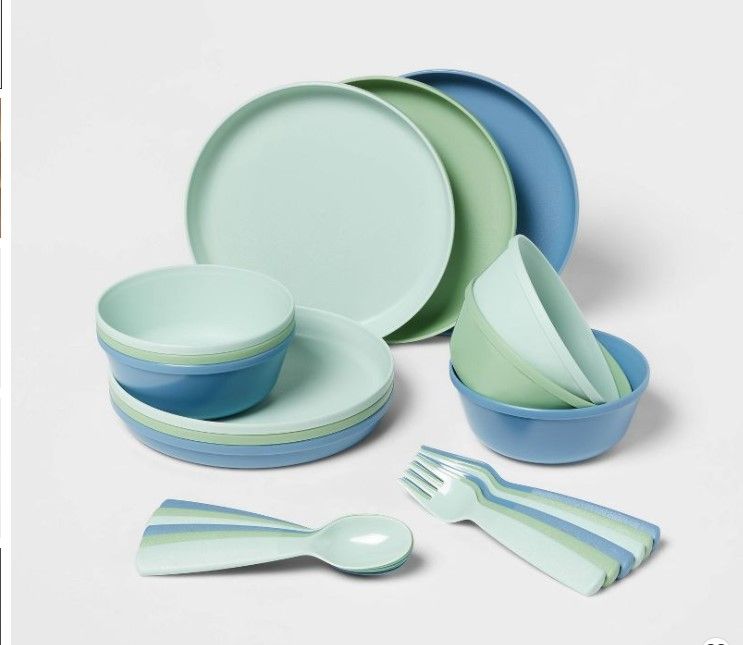 Photo 1 of 2 sets- 24pc Plastic Dinnerware Serving Set - Pillowfort™

