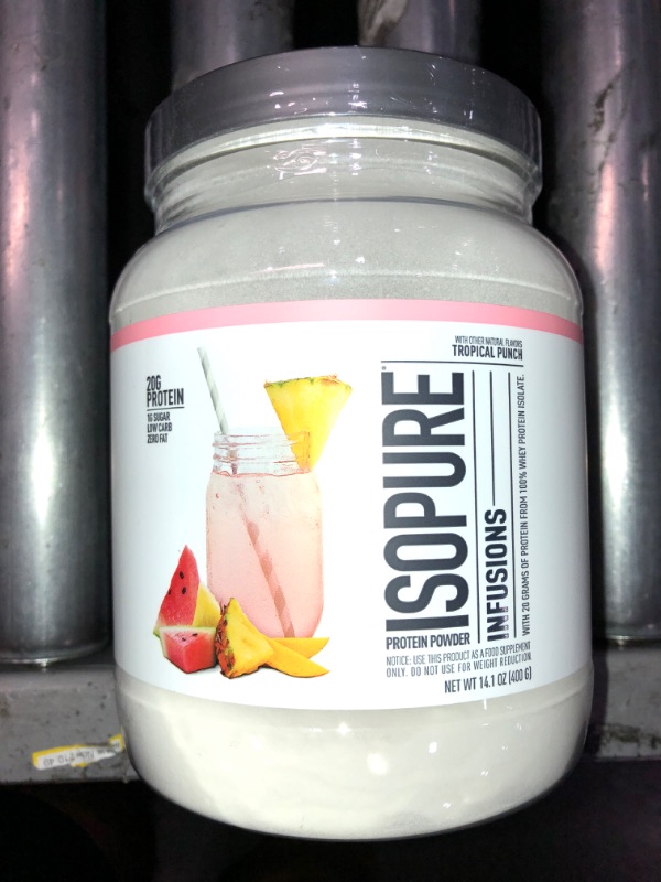 Photo 2 of Best by : 10/2023 -- Isopure Infusions Protein Powder - Tropical Punch - 14oz