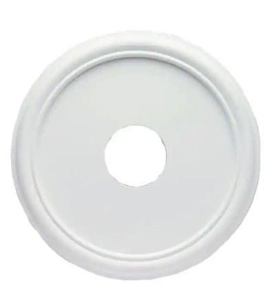 Photo 1 of 16 in. White Smooth Ceiling Medallion
