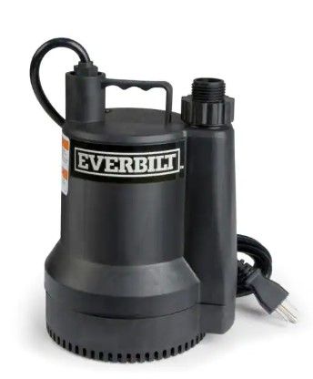 Photo 1 of 1/6 HP Plastic Submersible Utility Pump
