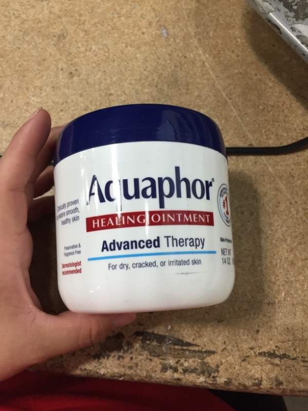 Photo 2 of Aquaphor Healing Ointment, Advanced Therapy Skin Protectant, Dry Skin Body Moisturizer, 14 Oz Jar
