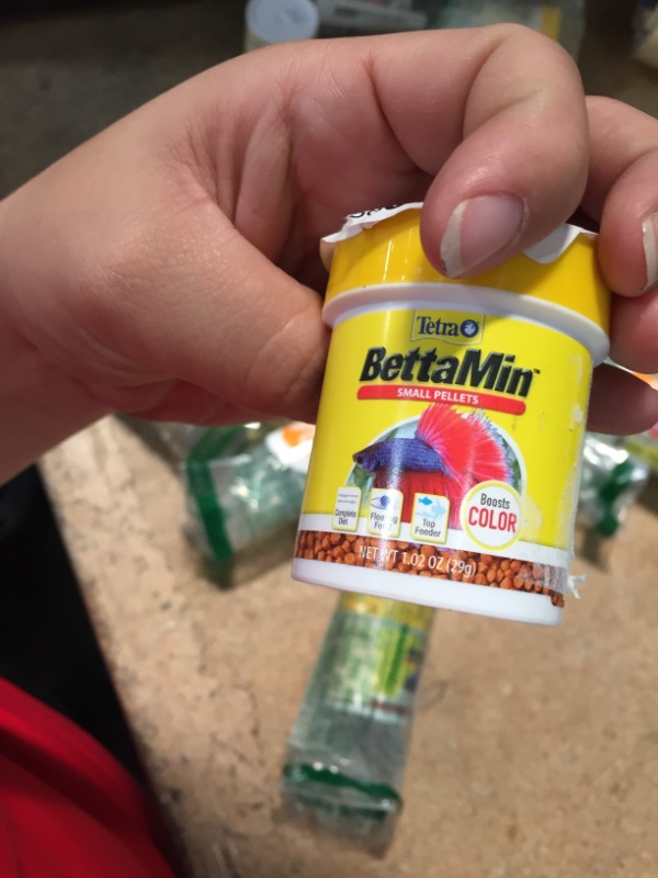Photo 1 of **EXPIRES JULY2024**Tetra Betta Small Pellets 1.02 Ounce, Complete Nutrition Plus Color Boost SETY OF 18
