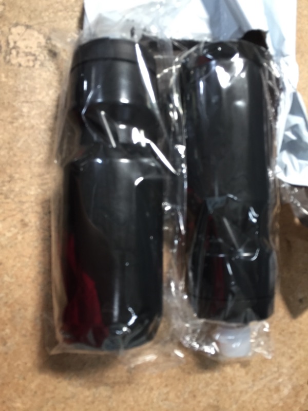 Photo 1 of  Bike Water Bottles with Bicycle Holder 2 Pack 24 oz Cycling Squeeze Sport Bottle Black