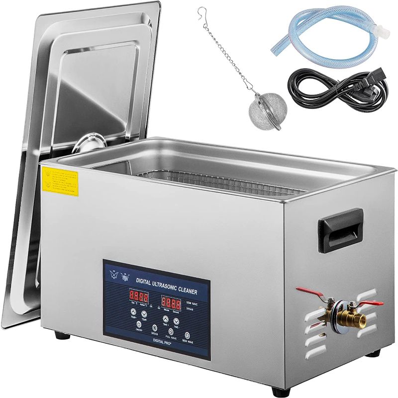 Photo 1 of (Not Functional - Parts Only) Mophorn 30L Ultrasonic Cleaner 28/40khz Dual Frequency Professional Ultrasonic Parts Cleaner with Heater Timer for Parts Dental Instruments Cleaning
