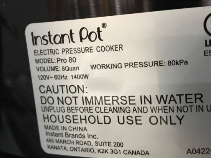 Photo 7 of Instant Pot Pro 10-in-1 Pressure Cooker, Slow Cooker, Rice/Grain Cooker, Steamer, Sauté, Sous Vide, Yogurt Maker, Sterilizer, and Warmer, Includes Free App with over 1900 Recipes, Black, 6 Quart
