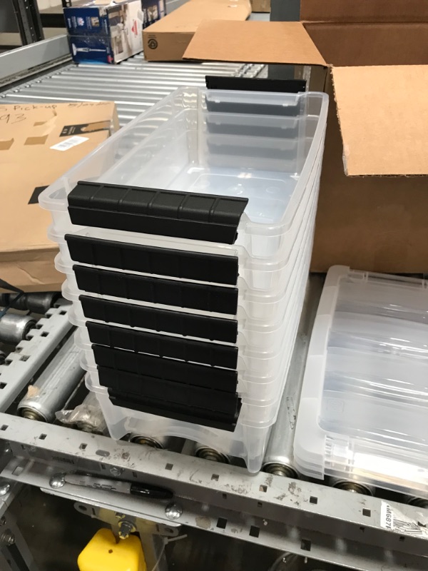 Photo 1 of  Clear 32 quart stack 8 pack