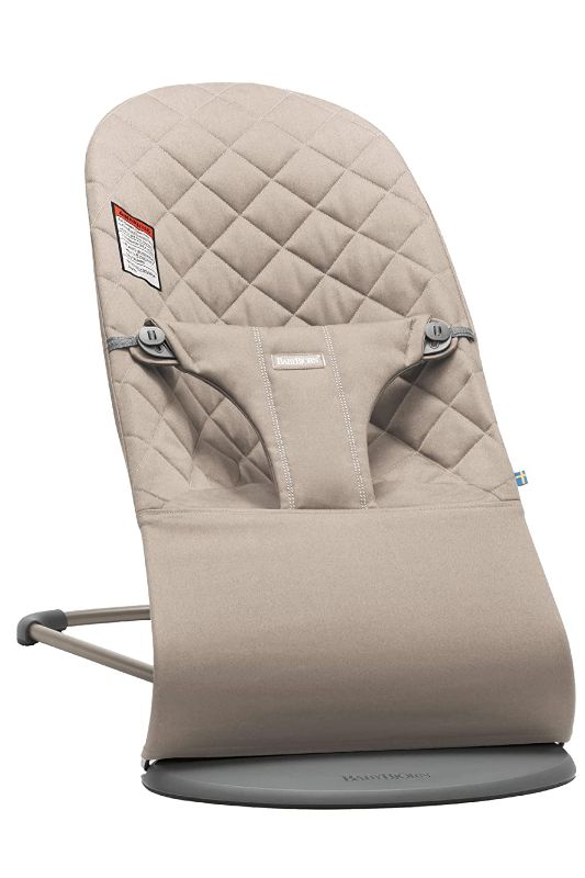 Photo 1 of BabyBjörn Bouncer Bliss, Sand Gray, Cotton (006017US)