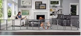 Photo 1 of Regalo Plastic 192-Inch Super Wide Adjustable Baby Gate and Play Yard, 2-In-1, Bonus Kit, Includes 4 Pack of Wall Mounts
