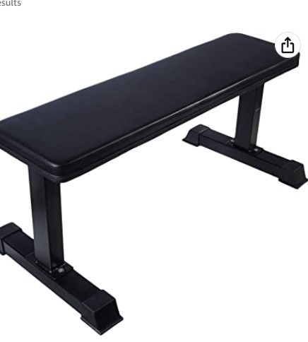 Photo 1 of Amazon Basics Flat Weight Workout Exercise Bench, Black
