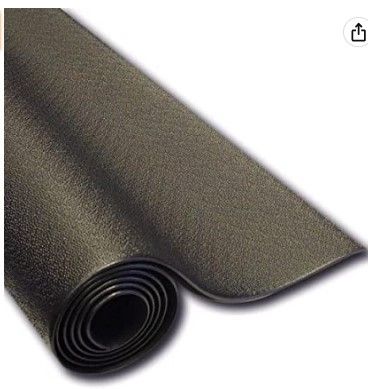 Photo 1 of Body-Solid Long Vinyl Floor Mat 6'-6" x 36" Black 