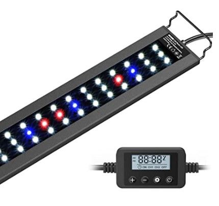 Photo 1 of NICREW C10 Plants Freshwater LED Aquarium Light, Full Spectrum Fish Tank Light with LCD Timer, Color Temperature Adjustable, IP67, 48 - 60 in, 32 Watts