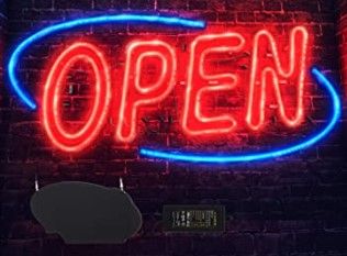 Photo 1 of VEVOR Sign Open 31.5x15.7 inch Neon Open Sign 30W Led Open Sign Vertical Sign Open with 24 inch Hanging Chain and Power Adapter Bright Light for Business Outdoor (31.5"X15.7"X1.2")