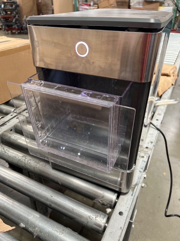 Photo 2 of GE Profile Opal | Countertop Nugget Ice Maker with Side Tank | Portable Ice Machine Makes up to 24 lbs. of Ice Per Day | Stainless Steel Finish
