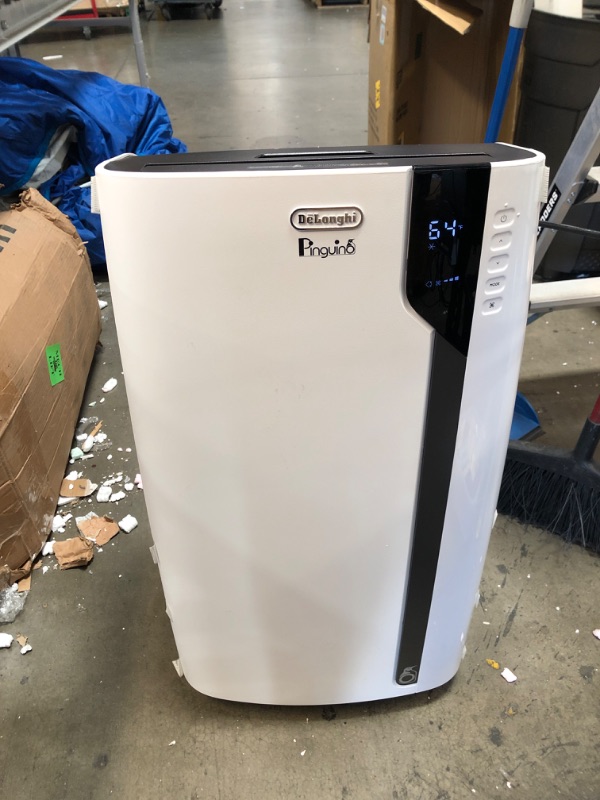 Photo 2 of De'Longhi 14000 BTU Portable Air Conditioner, Dehumidifier & Fan + Cool Surround Remote w/Built-in Temperature Control Sensor & Quiet Mode, 700 sq ft, XLarge Room, Pinguino 8600 BTU (DOE), White
