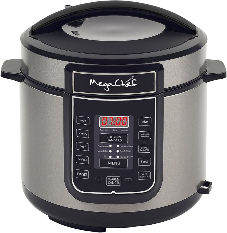 Photo 1 of Megachef Digital Pressure Cooker, Silver, 6 quart
