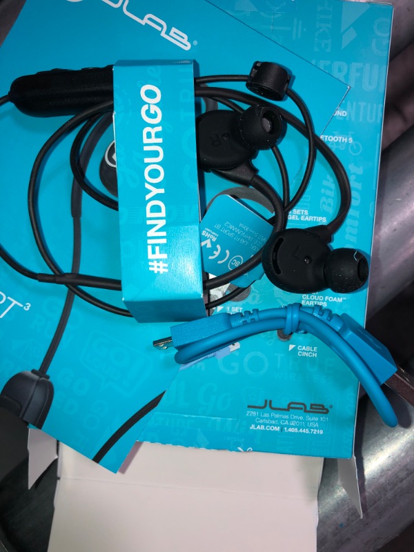 Photo 2 of JLab 2.0 Fit Wireless Sport Earbuds - Blue