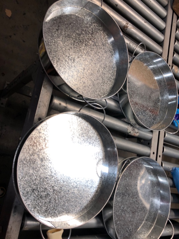 Photo 1 of 14" ROUND METAL TRAY -4 PACK 