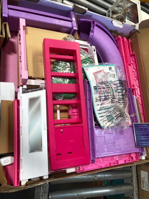 Photo 2 of Barbie Dreamhouse Dollhouse with Wheelchair Accessible Elevator, Pool, Slide and 70 Accessories Including Furniture and Household Items