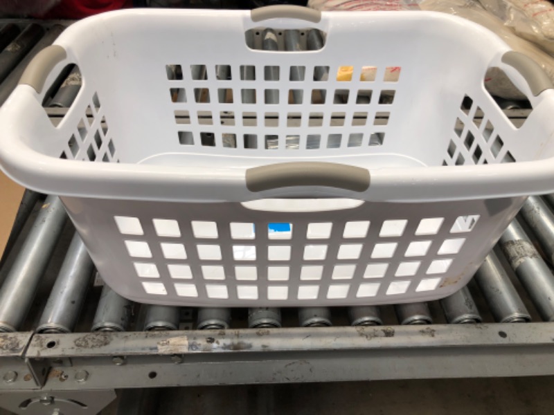 Photo 2 of  Bushel Capacity Single Laundry Basket White - Room Essentials™

