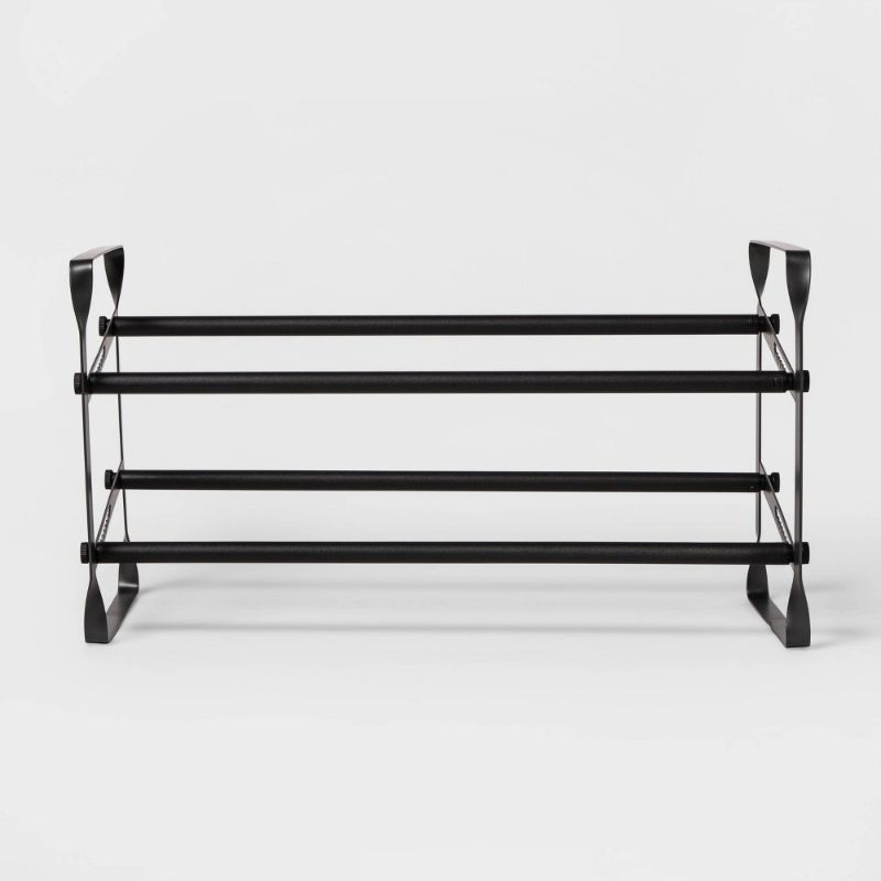 Photo 1 of 2 Tier Expandable Shoe Rack Gunmetal - Room Essentials™
