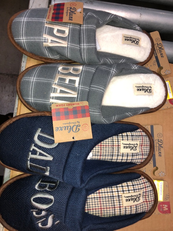 Photo 1 of 2 pk-- of assorted dad flip flops--size L(11/12)