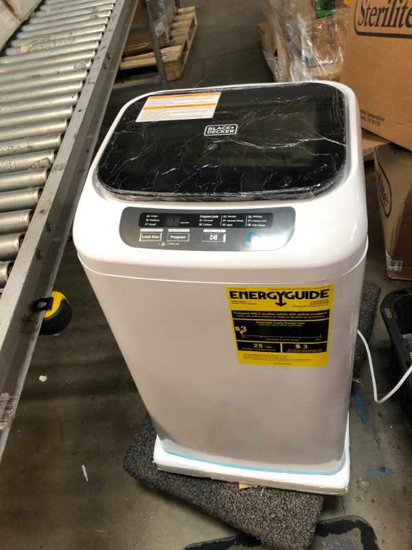 Photo 1 of BLACK+DECKER BPWH84W Washer Portable Laundry, White, 0.84 Cu. Ft.
