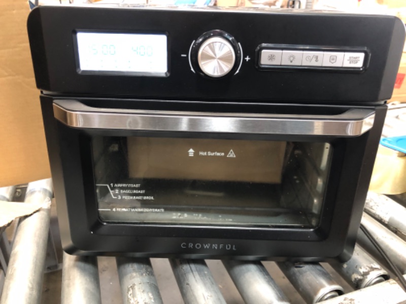 Photo 3 of CROWNFUL 19 Quart Air Fryer Toaster Oven Convection Roaster 10-in-1 Countertop Oven 1550W.
