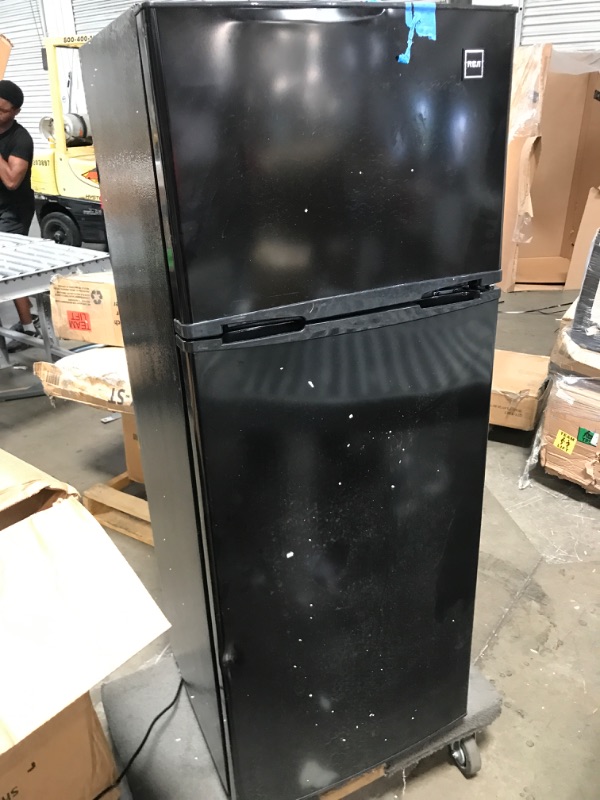 Photo 4 of RCA RFR741-BLACK Apartment Size-Top Freezer-2 Door Fridge-Adjustable Thermostat Control-Black-7.5 Cubic Feet
