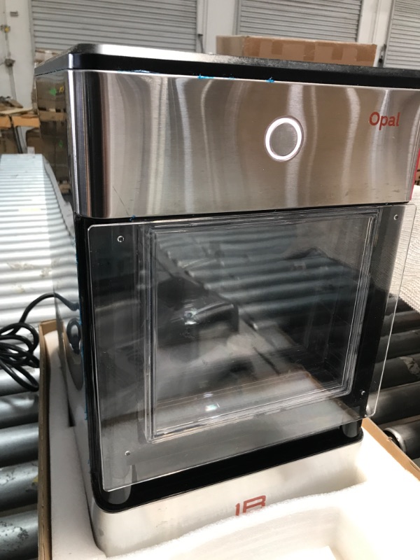 Photo 2 of GE Profile Opal | Countertop Nugget Ice Maker with Side Tank | Portable Ice Machine Makes up to 24 lbs. of Ice Per Day | Stainless Steel Finish
