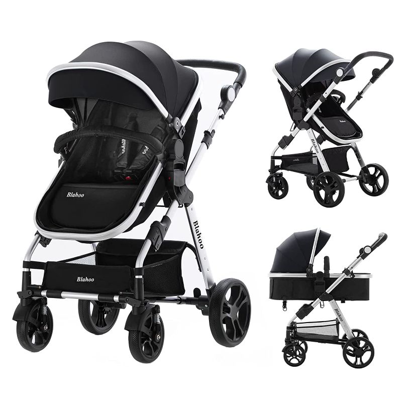 Photo 1 of (Used) Blahoo Baby Stroller for Toddler .Foldable Aluminum Alloy Pushchair with Adjustable Backrest.Bassinet Stroller Adjustable Direction
