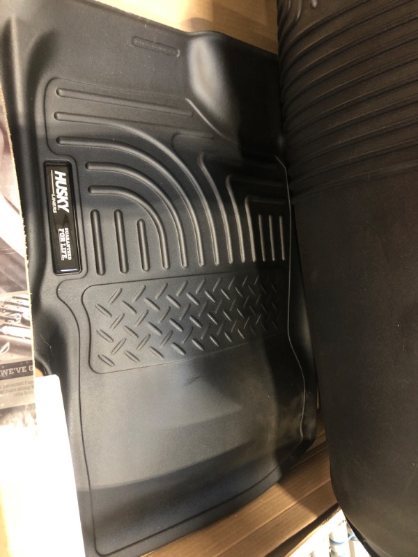 Photo 2 of Husky Liners Weatherbeater Series | Front & 2nd Seat Floor Liners - Black | 94041 | Fits 2015-2022 Ford F-150 SuperCrew Cab w/o Fold Flat Storage 3 Pcs
