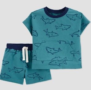 Photo 1 of 3 PACK: Baby Boys' Shark Top & Bottom Set - Just One You® Made by Carter's 6 months
