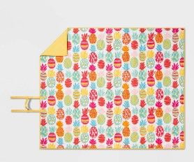 Photo 1 of 2 PACK: 72" X 60" Pineapples Printed Picnic Blanket - Sun Squad™
