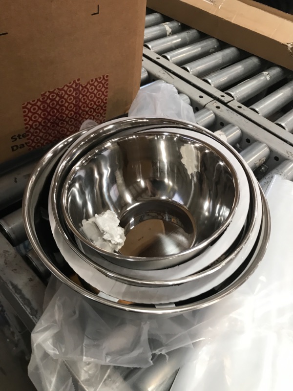 Photo 2 of 3pc Stainless Steel Non-Slip Mixing Bowls - Made By Design™

