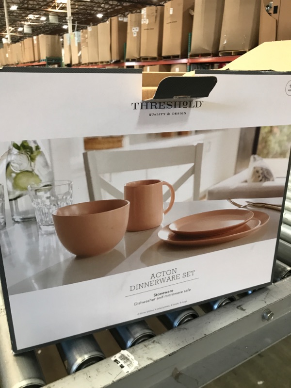 Photo 2 of 16pc Stoneware Acton Dinnerware Set - Threshold™

