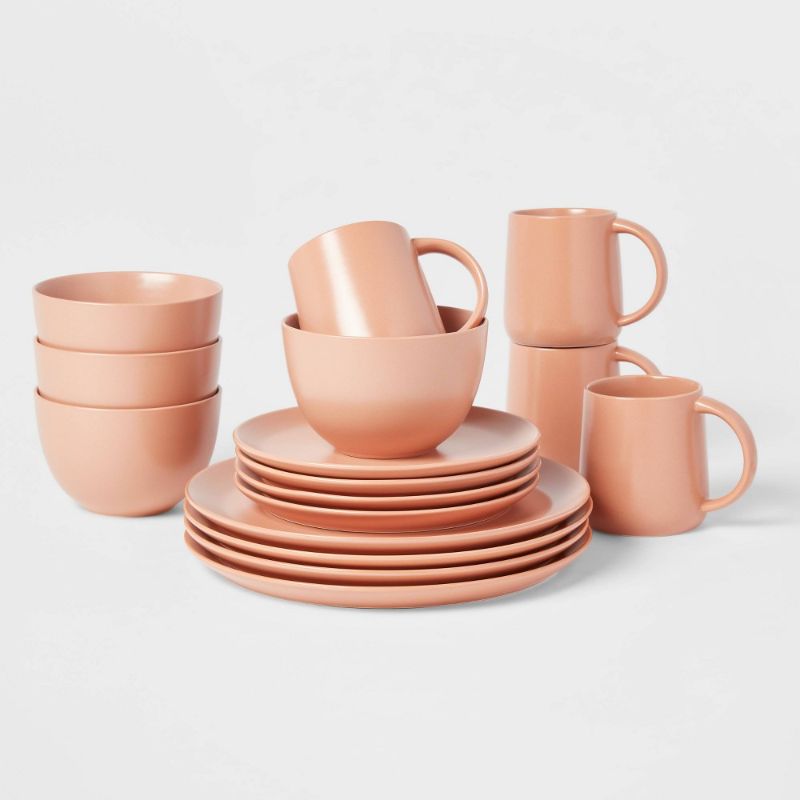 Photo 1 of 16pc Stoneware Acton Dinnerware Set - Threshold™

