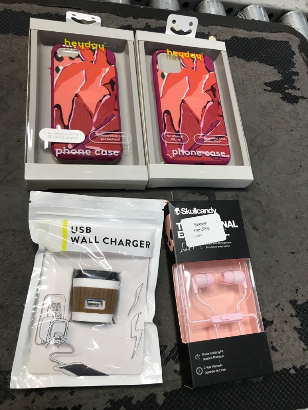 Photo 1 of BUNDLE OF CASES/ WALL CHARGER AND EARBUDS