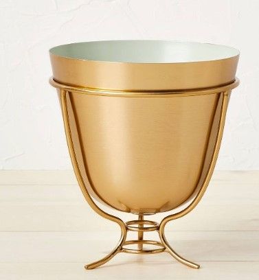 Photo 1 of 2 of- Short Brass Footed Planter - Opalhouse™ designed with Jungalow™

