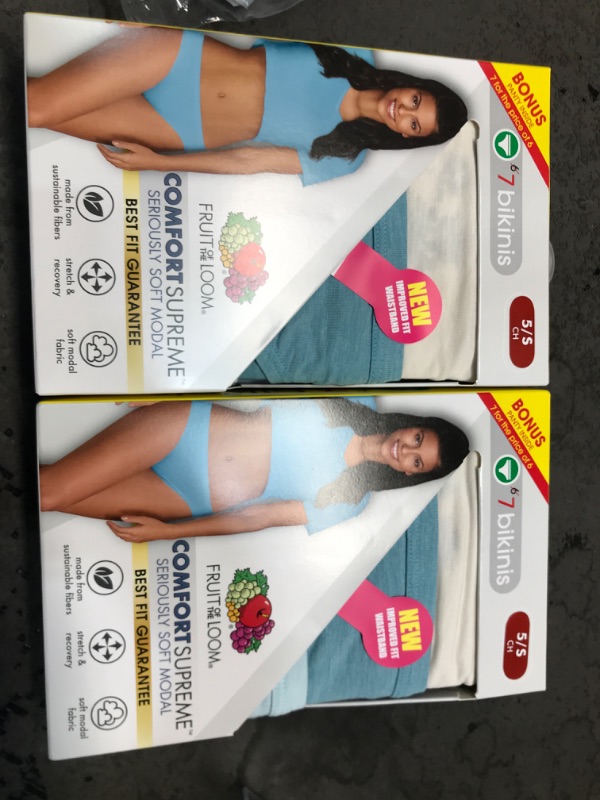 Photo 2 of 2 of - Fruit of the Loom Women's 6pk Comfort Supreme Bikini Underwear - Colors May Vary- size 5/S 