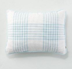 Photo 1 of 14" X 20" Plaid Indoor/Outdoor Lumbar Throw Pillow /Cream - Hearth & Hand™ with Magnolia
