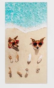 Photo 1 of 2 PACK: Dog Photo Reel Printed Beach Towel - Sun Squad™
