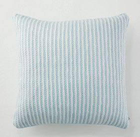 Photo 1 of 24" X 24" Ticking Stripe Indoor/Outdoor Square Throw Pillow - Hearth & Hand™ with Magnolia
