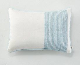 Photo 1 of 14" X 20" Thick Side Striped Indoor/Outdoor Lumbar Throw Pillow /Cream - Hearth & Hand™ with Magnolia
