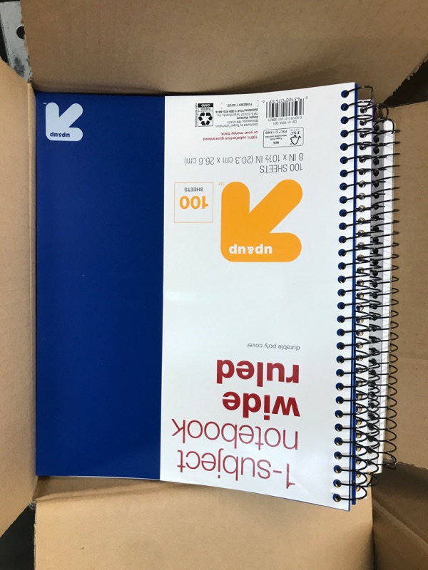 Photo 2 of 12 PACK: Spiral Notebook 1 Subject Wide Ruled 100 Sheets Blue - up & up™ multi-color
