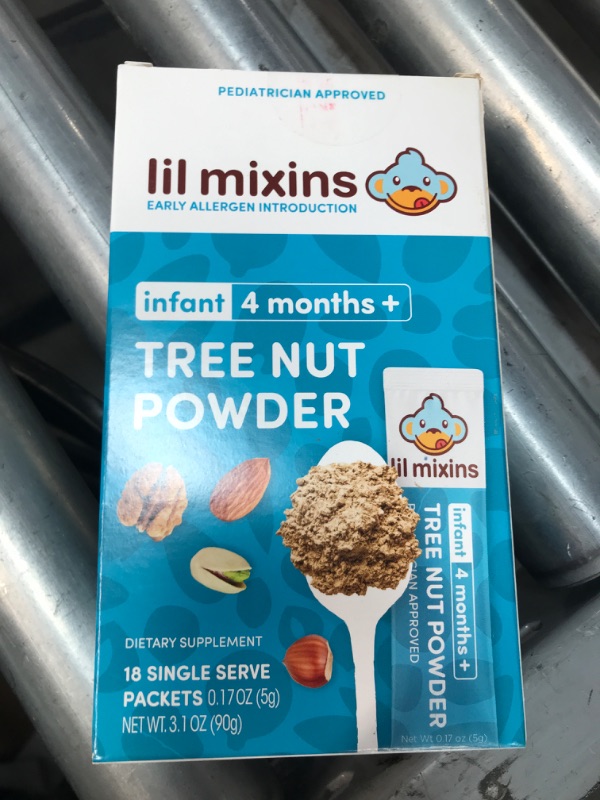 Photo 2 of BEST BY 04/19/23: Lil Mixins Early Allergen Introduction Tree Nut Powder - 18ct/3.06oz

